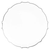 10 In. Clear/Silver Petal Plates | 20 Count
